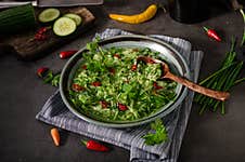 Homemade Cucumber Salad With Chilli Stock Image