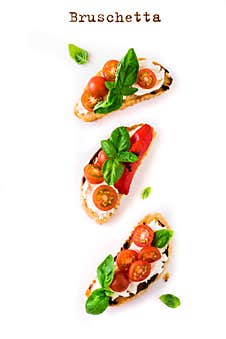 Bruschetta Sandwiches Royalty Free Stock Image