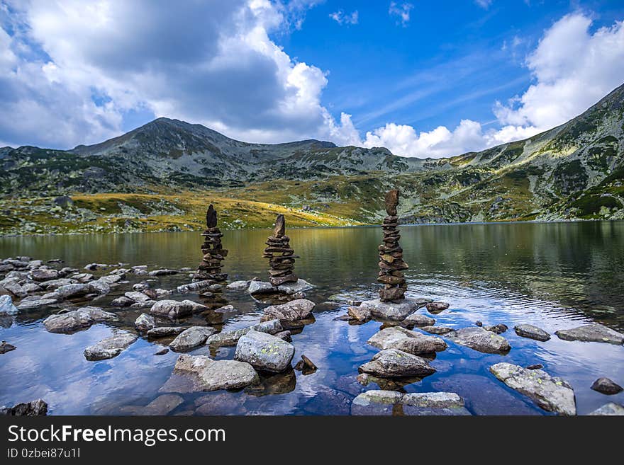 Landscape at the Bucura lake in Retezat Mountains, Romania