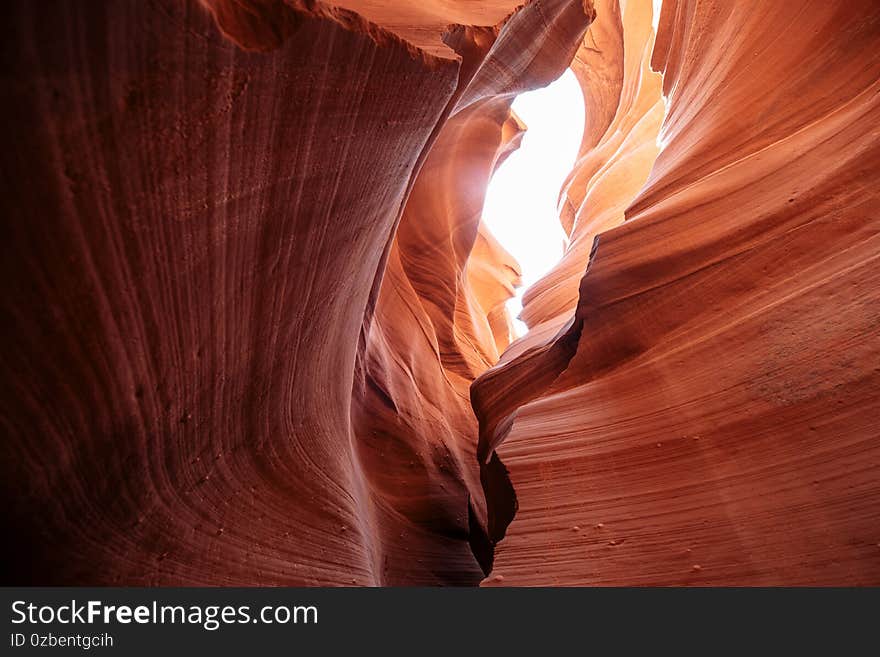 Narrow cave of the winding Antelope Canyon