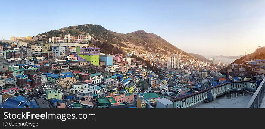 View of Gamcheon Culture Village, Busan, South Korea