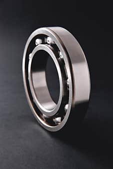 Ball Bearing On A Black Background Close-up, Blur As An Artistic Device Stock Image