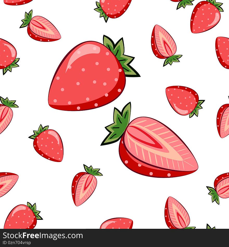 Seamless square pattern of Strawberry Slice Piece for tiles texture, , Plywood Texture, wall sticker and textile design