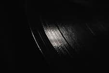 Vinyl Record On A Black Background Macro Photo Royalty Free Stock Image