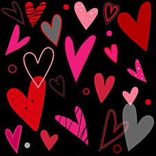 Valentine`s Day,Heart Shape On A Black Background,Vector Stock Photos