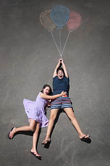 Kids And Balloons Royalty Free Stock Image