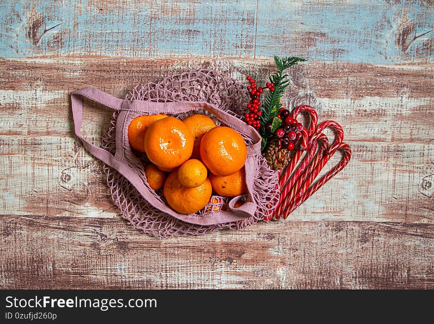 Christmas composition decorations on a background. Christmas concept.