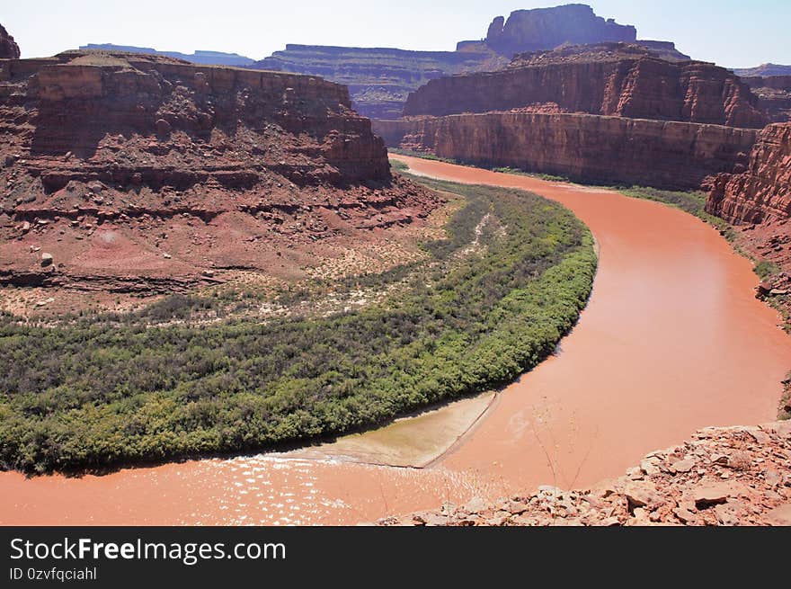 Colorado River bend at Thelma and Louise point near Canyonlands National Park. Photo taken on September 10th with Nikon camera. Colorado River bend at Thelma and Louise point near Canyonlands National Park. Photo taken on September 10th with Nikon camera.