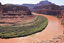 Colorado River Bend Near Canyonlands National Park Stock Images