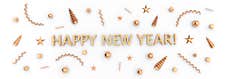 Illustration With Happy New Year Greetings And New Year Figures Royalty Free Stock Images