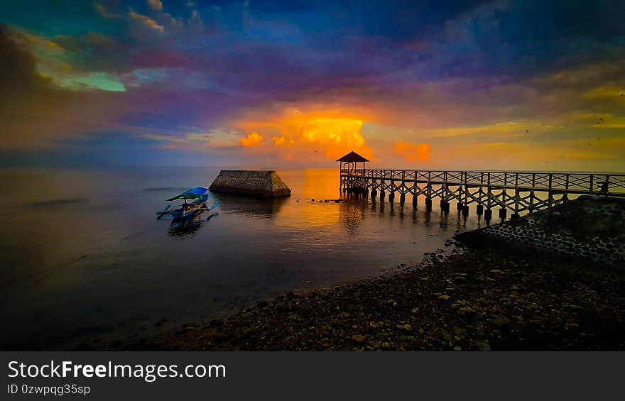 Sunset beach in indobesia