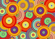 Abstract Background Made Of Fun Colorful Circle Pattern For Decoration Stock Photo