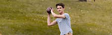 Panoramic Crop Of Teenager Boy Playing Stock Photography