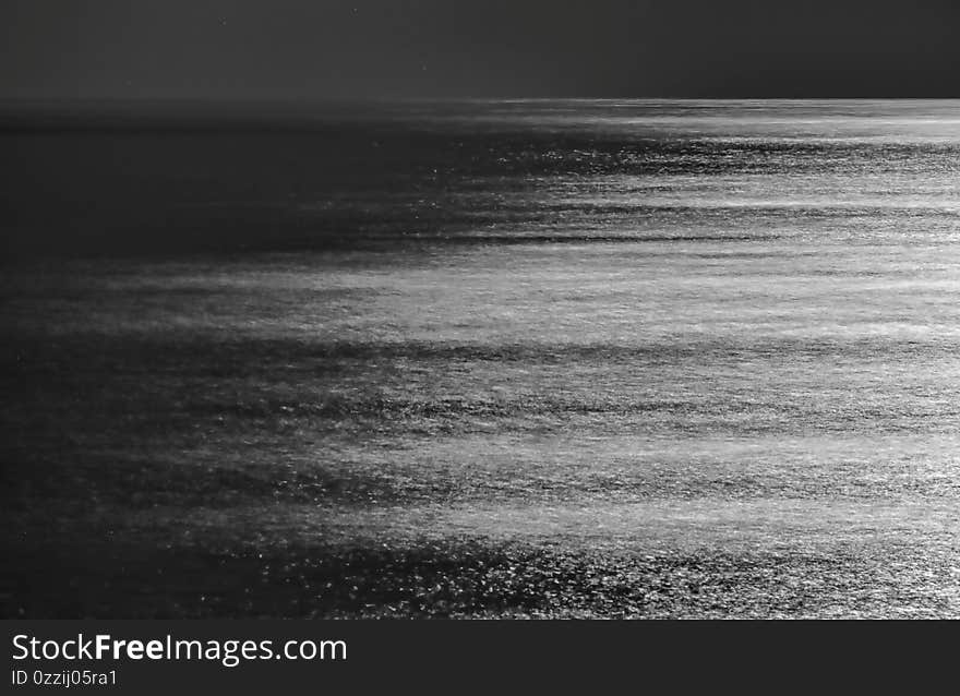 The moon illuminates the Atlantic. The moon illuminates the Atlantic.