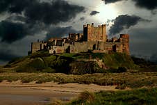 Bamburgh Castle On The East Coast Of Northumberland. UK. Stock Photography