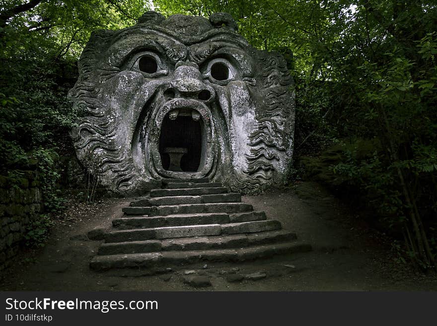 Famous monster park in the municipality of Bomarzo in Italy