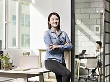 Portrait Of A Successful Young Asian Entrepreneur Royalty Free Stock Image