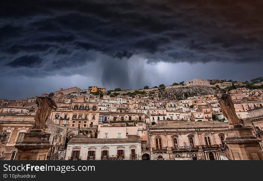 City of Modica, sicily, Italy