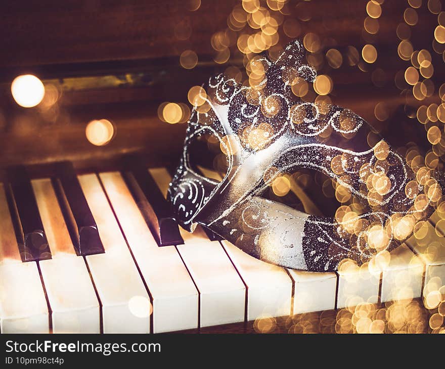 Vintage carnival mask. Preparing for the holidays