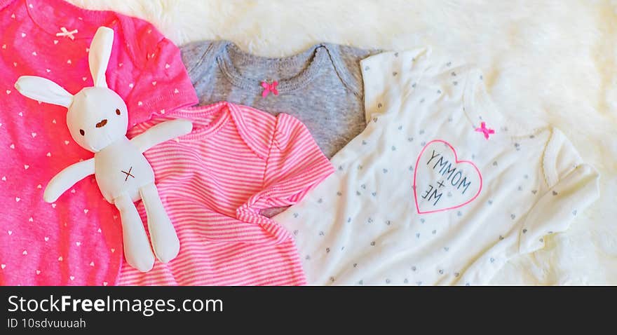 Clothing for young and newborns. Selective focus. nature.