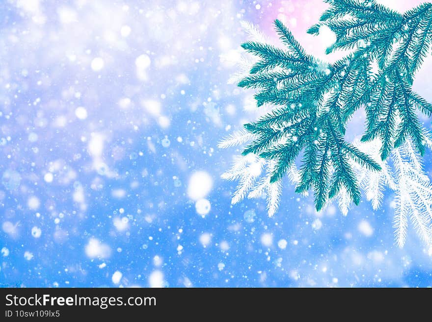 Blurred. Abstract festive Christmas background