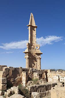 The Mausoleum Of Bes, Sabratha, Libya Royalty Free Stock Image