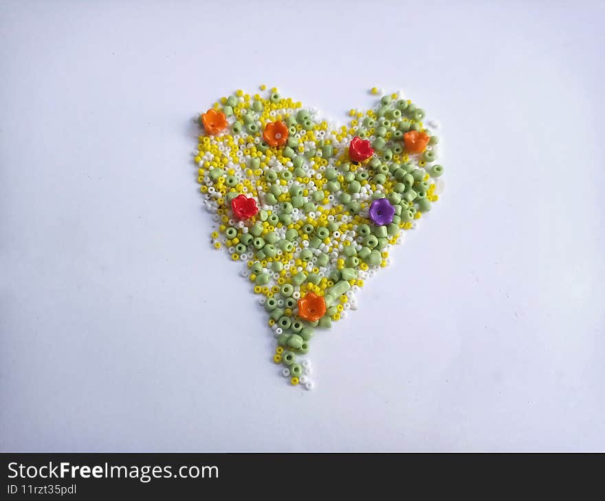 Beautiful hand made Beads heart