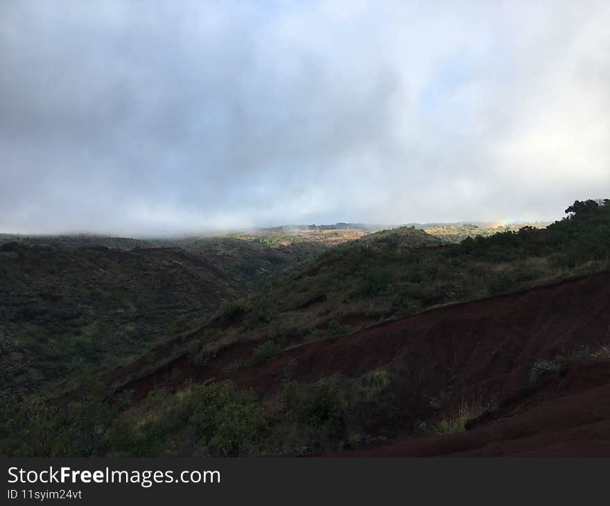 Spring in Waimea Canyon on Kauai Island in Hawaii.