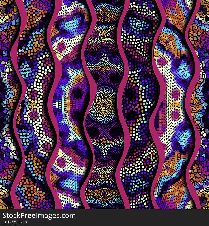 Seamless mosaic art pattern. Abstract art background.. Vector image. Seamless mosaic art pattern. Abstract art background.. Vector image.