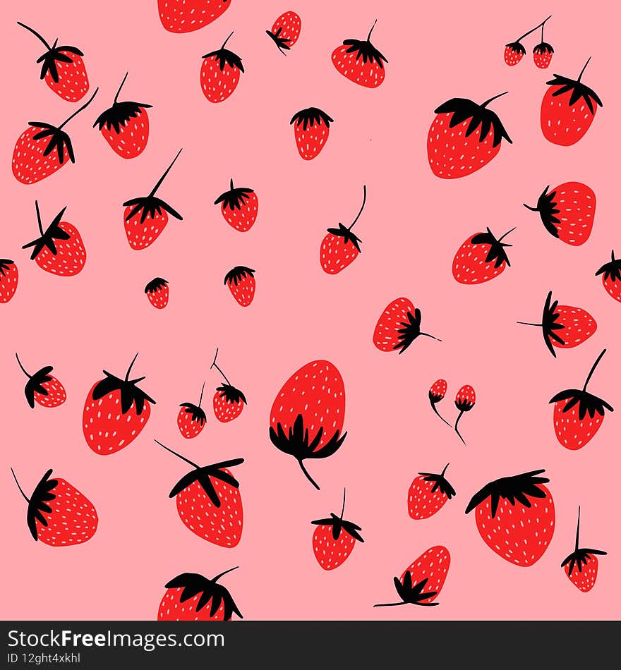 Trendy strawberry fabric design. Texture backdrop. Vector paint. Colorful background. Isolated berry background. Vector illustration design. Food concept. Fabric pattern. Creative vector illustration. Trendy strawberry fabric design. Texture backdrop. Vector paint. Colorful background. Isolated berry background. Vector illustration design. Food concept. Fabric pattern. Creative vector illustration.