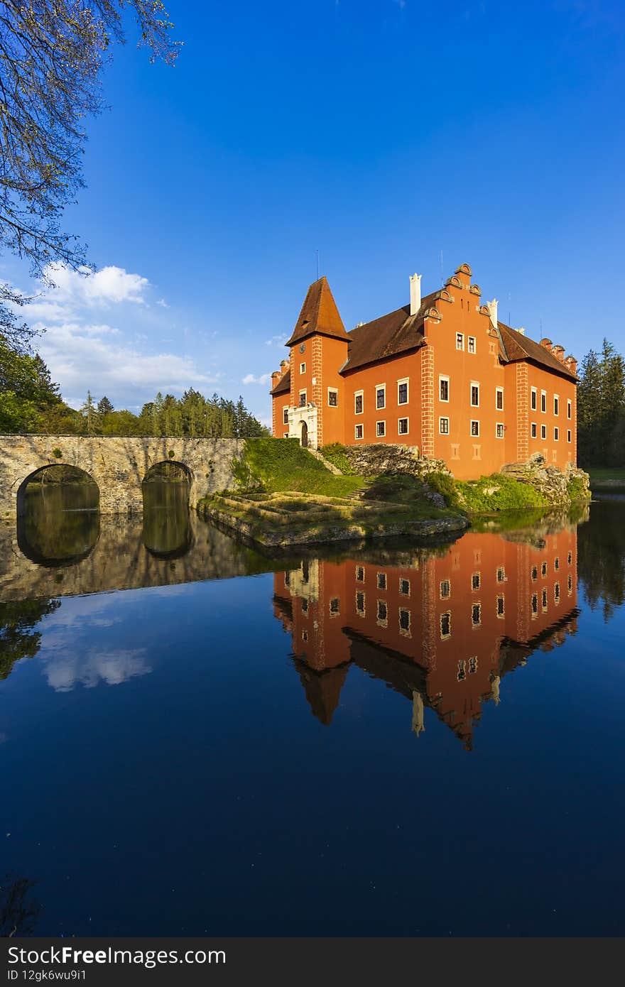Cervena Lhota castle in Southern Bohemia, Czech Republic