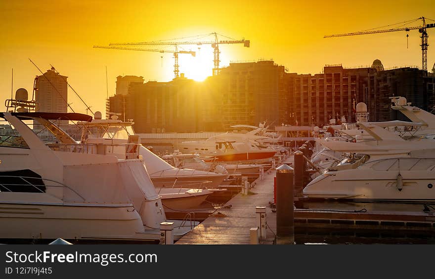 Background image of Doha Pearl Residential area and Marina area Marina area