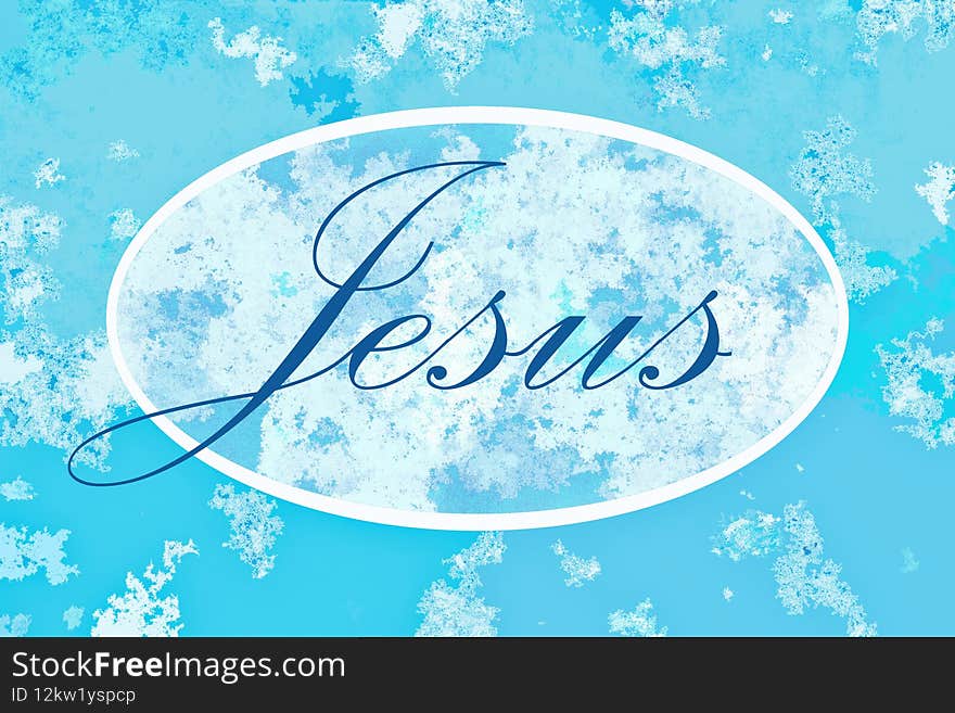 An illustration of the name of Jesus. An illustration of the name of Jesus.