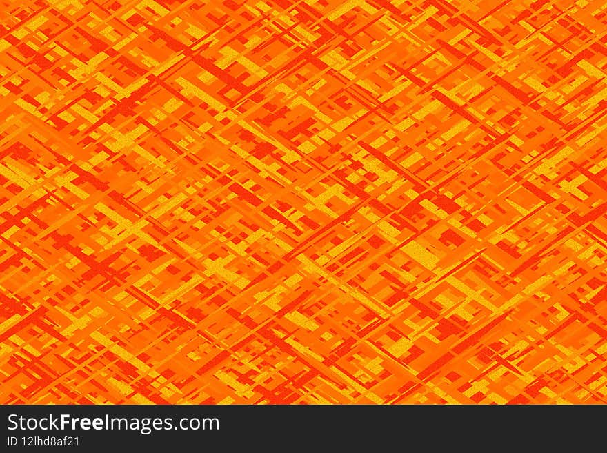 Orange Crossed Lines Pattern