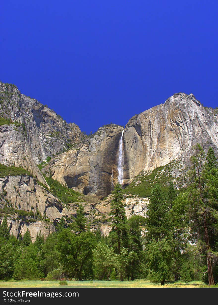 One of many waterfalls found in Yosemite, located in Central California. One of many waterfalls found in Yosemite, located in Central California