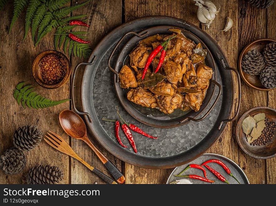 Filipino recipe the chicken adobo.