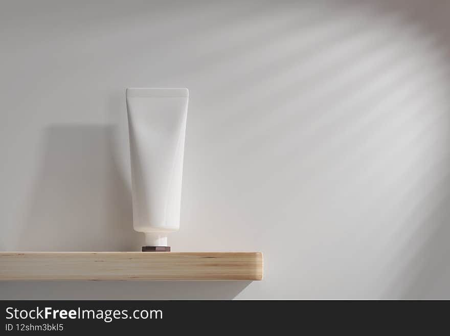 Isolated Cosmetic Tube 3D Rendering