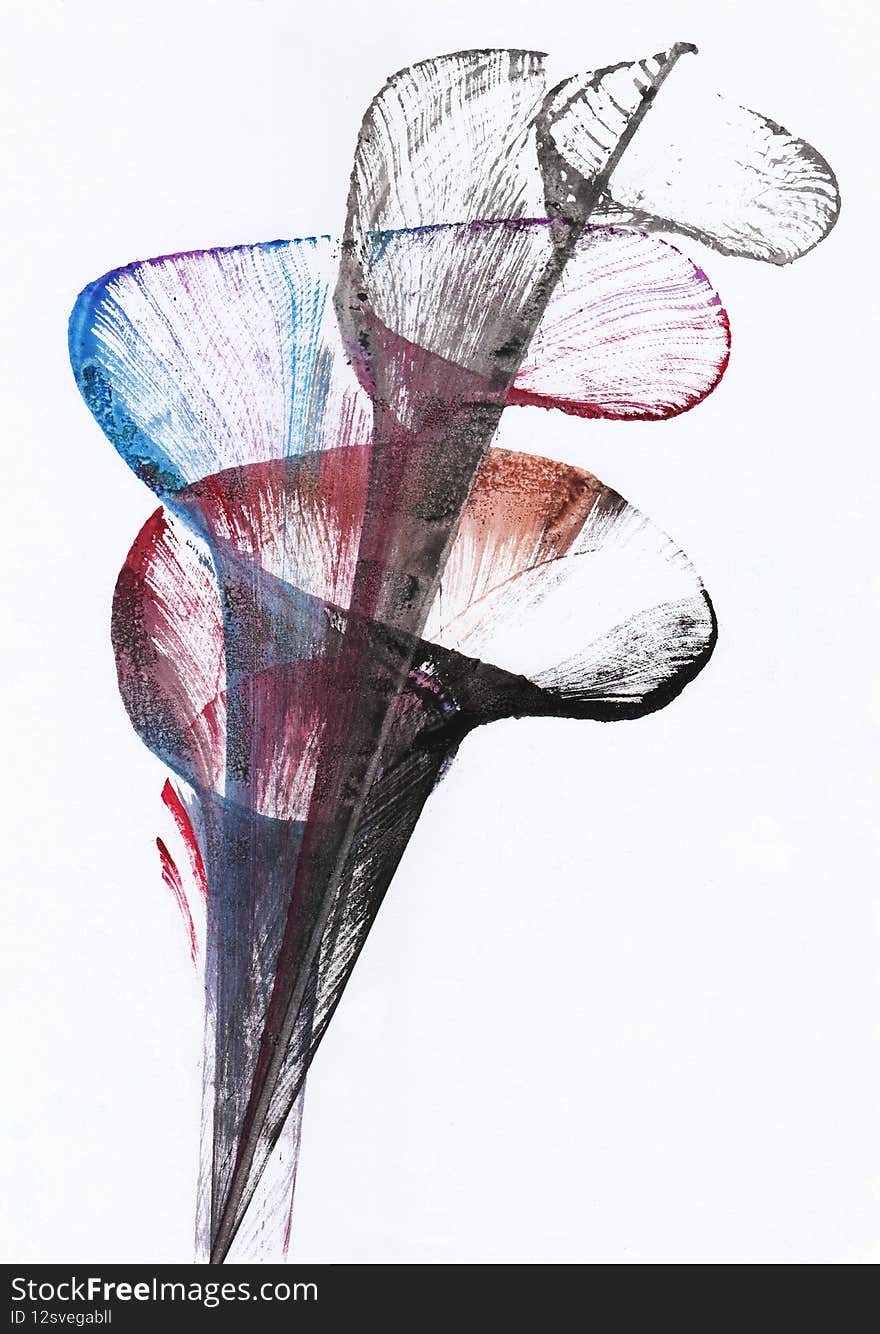 Art abstract flowers .