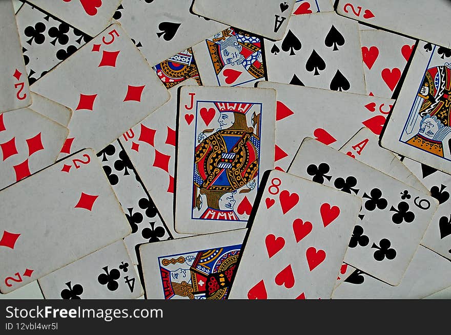 Photography of playing cards deck texture