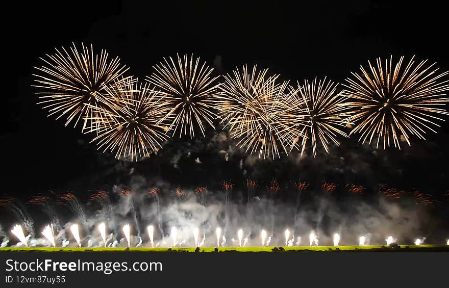 Festive fireworks in the night sky, colorful lights,
 cosmos, the birth of the universe, fireballs. Festive fireworks in the night sky, colorful lights,
 cosmos, the birth of the universe, fireballs