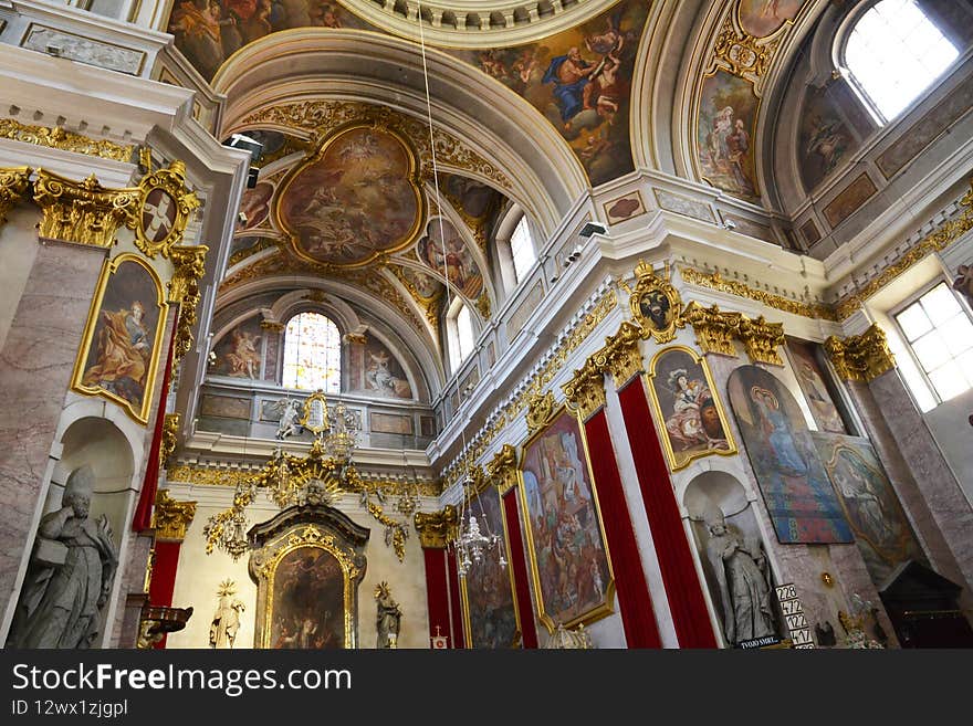 Slovenia, the picturesque and historical cathedral of Ljubljana