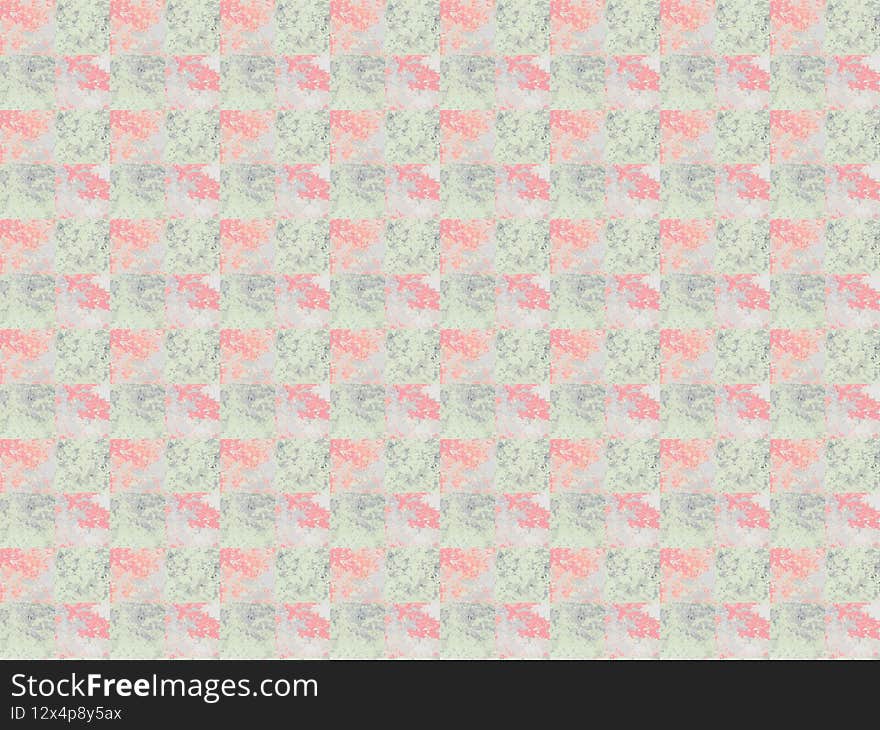 Seamless Pastel Rose And Creamy Grey Marbled Checkered Template