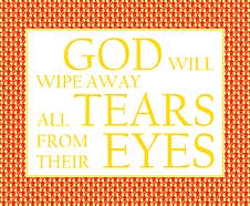 God Will Wipe Away All Tears Red Yellow Royalty Free Stock Images