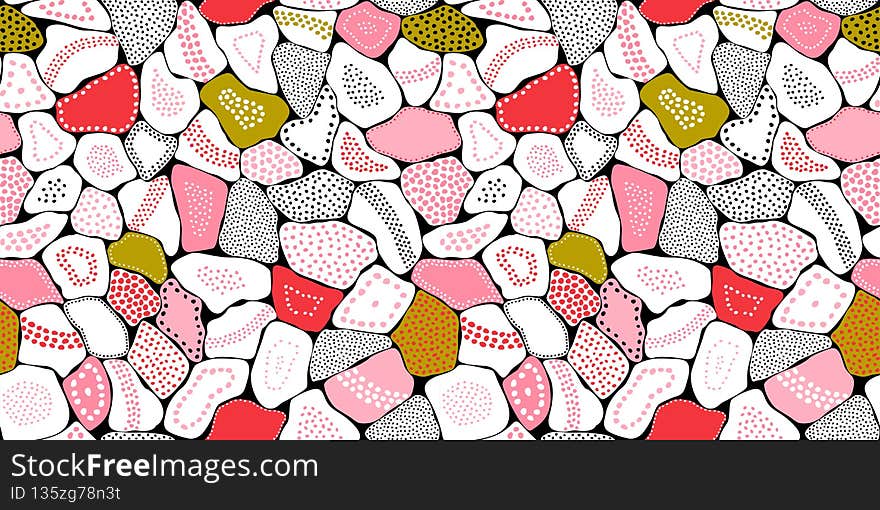 Abstract seamless pattern for your design. Abstract drawing with spots and dots. Eps10 vector