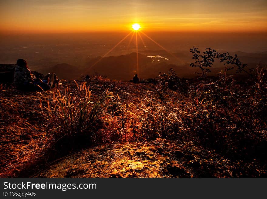 Background of the rising sun. Background of the rising sun