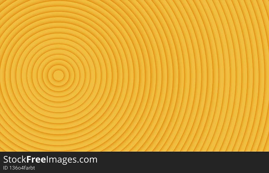 Radial geometric shapes. Monochrome orange color. Minimalistic design. Vector background.