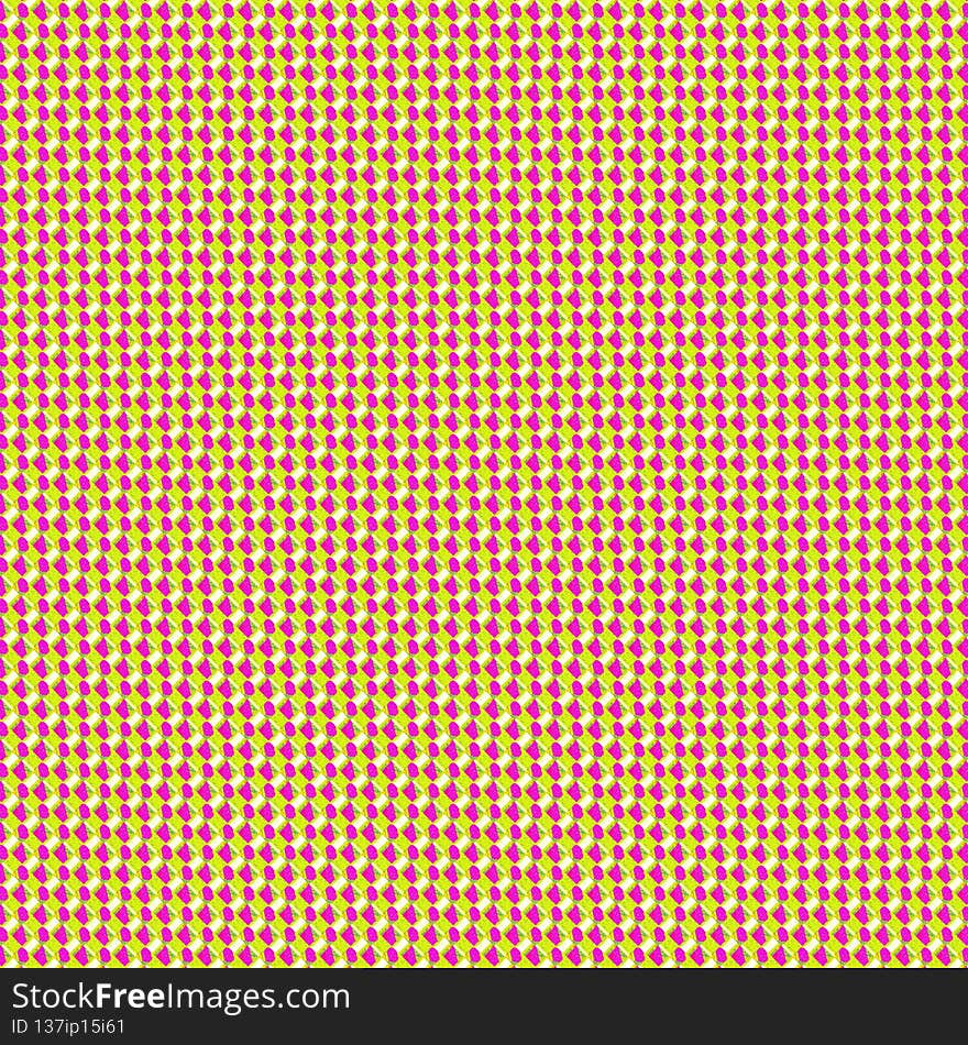 Background or giftwrap with a rhomb, rectangles and dots pattern, in pink, purple, green, yellow and beige. Background or giftwrap with a rhomb, rectangles and dots pattern, in pink, purple, green, yellow and beige.