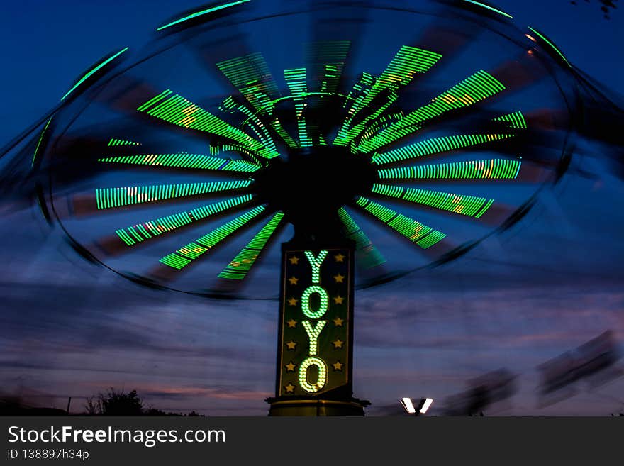 Long Exposure Carnival Light show. Long Exposure Carnival Light show