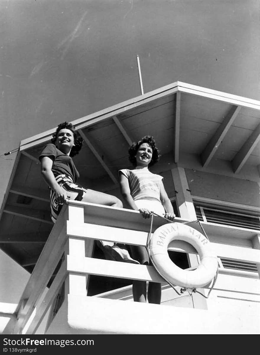 Persistent URL: floridamemory.com/items/show/69771

Local call number: C013170

Title: Jean King and Ann Babel on a control tower at Bahia-Mar Yacht Basin - Fort Lauderdale

Date: April 1950

Physical descrip: 1 photoprint - b&amp;w - 5 x 4 in.

Series Title: Department of Commerce Collection

Repository:  State  Library and Archives of Florida
500 S. Bronough St., Tallahassee, FL, 32399-0250 USA, Contact: 850.245.6700, Archives@dos.myflorida.com