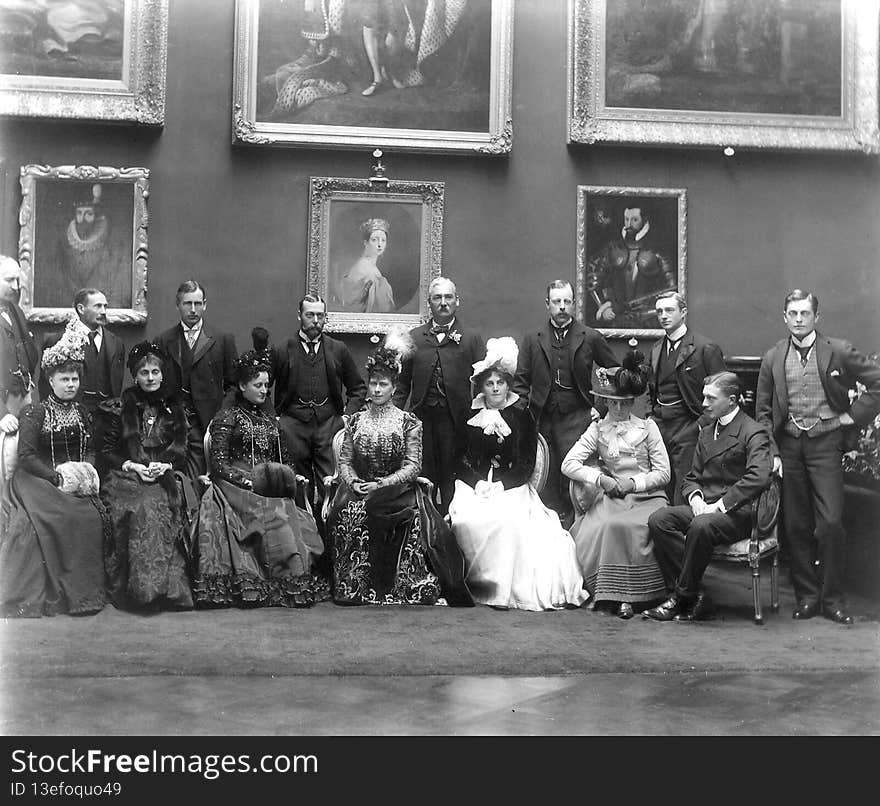 A royal group in Kilkenny Castle, that beautiful castle in, arguably, Ireland&#x27;s most beautiful city - but can we name this lot?

And indeed it seems we can. With thanks in particular to some our regular stalwart contributors &#x28;and newer blood&#x29;, we have confirmation that this does capture a royal visit to the Marble City. The man-who-would-be-king &#x28;the Duke of York&#x29; and family visited the Butler/Ormonde family at their home in Kilkenny Castle in April 1899. While perhaps already on the road to confirmation, DannyM8 helped confirm the sometimes elusive trifecta of who, where, and when. An extract from the Irish Times summarises this &quot;at home&quot; gathering in the castle&#x27;s noted picture gallery, and lists those present as the:
- Duke &amp; Duchess of York &#x28;later George V &amp; Queen Mary&#x29;
- Marquess &amp; Lady Ormonde &#x28;James Butler &amp; Elizabeth Grosvenor&#x29;
- Two other Ormondes &#x28;likely the Marquess&#x27; daughter &amp; brother&#x29;
- Marshal &amp; Lady Roberts &#x28;Frederick Roberts &amp; Nora Bews&#x29;
- Viscount &amp; Viscountess De Vesci &#x28;John Vesey &amp; Evelyn Charteris&#x29;
- Lady Eva Dugdale &#x28;later Lady of the Bedchamber&#x29;
- Earl of Ava &#x28;Hamilton-Temple-Blackwood d.1900&#x29;
- Sir Charles Leopold Cust &#x28;baronet&#x29;
- Sir Francis De Winton
- Mr J. T Seigne JP &#x28;officer of Ormonde&#x27;s estate?&#x29;
- and &quot;Mr Moncrieffe&quot;

We even see forebears of both the visitors and the hosts in the portraits to the rear...

Photographer: A. H. Poole Studio Photographer

Collection:  Poole Photographic Collection

Date: Thursday, 20 April 1899

NLI Ref:  POOLEIMP 673

You can also view this image, and many thousands of others, on the NLI’s catalogue at catalogue.nli.ie. A royal group in Kilkenny Castle, that beautiful castle in, arguably, Ireland&#x27;s most beautiful city - but can we name this lot?

And indeed it seems we can. With thanks in particular to some our regular stalwart contributors &#x28;and newer blood&#x29;, we have confirmation that this does capture a royal visit to the Marble City. The man-who-would-be-king &#x28;the Duke of York&#x29; and family visited the Butler/Ormonde family at their home in Kilkenny Castle in April 1899. While perhaps already on the road to confirmation, DannyM8 helped confirm the sometimes elusive trifecta of who, where, and when. An extract from the Irish Times summarises this &quot;at home&quot; gathering in the castle&#x27;s noted picture gallery, and lists those present as the:
- Duke &amp; Duchess of York &#x28;later George V &amp; Queen Mary&#x29;
- Marquess &amp; Lady Ormonde &#x28;James Butler &amp; Elizabeth Grosvenor&#x29;
- Two other Ormondes &#x28;likely the Marquess&#x27; daughter &amp; brother&#x29;
- Marshal &amp; Lady Roberts &#x28;Frederick Roberts &amp; Nora Bews&#x29;
- Viscount &amp; Viscountess De Vesci &#x28;John Vesey &amp; Evelyn Charteris&#x29;
- Lady Eva Dugdale &#x28;later Lady of the Bedchamber&#x29;
- Earl of Ava &#x28;Hamilton-Temple-Blackwood d.1900&#x29;
- Sir Charles Leopold Cust &#x28;baronet&#x29;
- Sir Francis De Winton
- Mr J. T Seigne JP &#x28;officer of Ormonde&#x27;s estate?&#x29;
- and &quot;Mr Moncrieffe&quot;

We even see forebears of both the visitors and the hosts in the portraits to the rear...

Photographer: A. H. Poole Studio Photographer

Collection:  Poole Photographic Collection

Date: Thursday, 20 April 1899

NLI Ref:  POOLEIMP 673

You can also view this image, and many thousands of others, on the NLI’s catalogue at catalogue.nli.ie